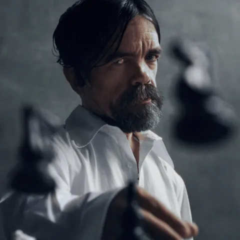 Peter Dinklage playing chess. 