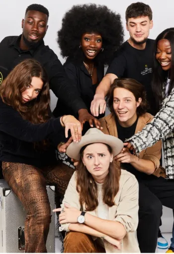 A collection of individuals with different characteristic traits, representing diversity and inclusion.