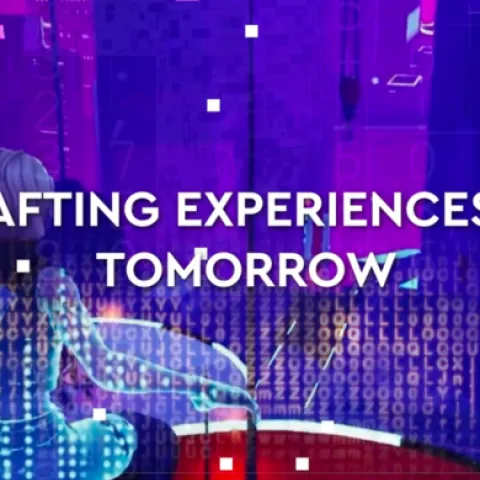 Graphic design image in purple shade showing a portion of copy.